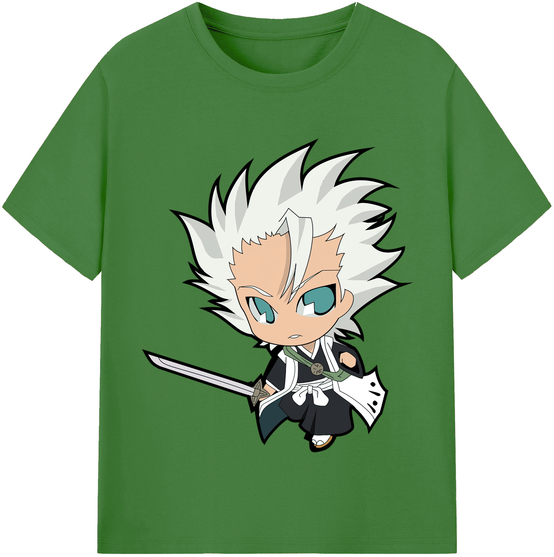 （画像用） ブリーチ 日番谷冬獅郎（ひつがや とうしろう） BLEACH Hitsugaya Toushirou レディースカジュアルプリントTシャツ（綿100％）